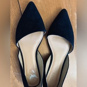 J Crew Black Suede Flats